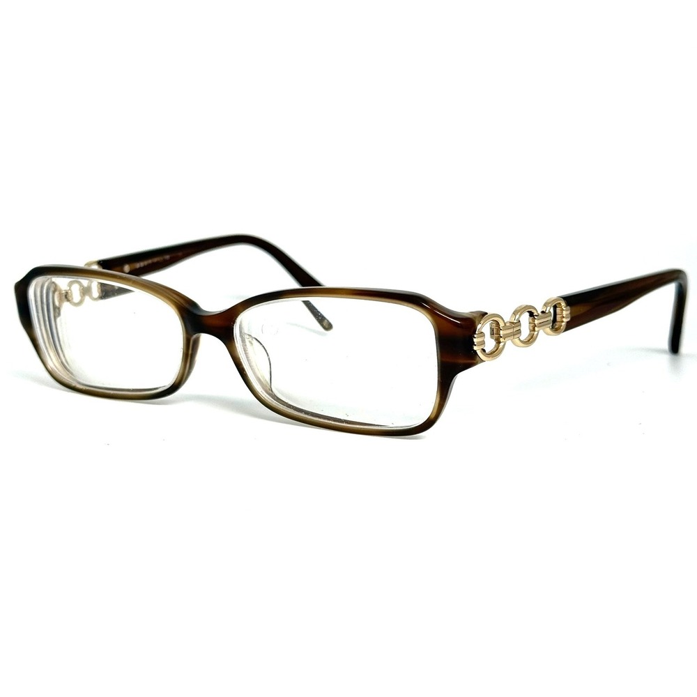 Anne Klein AK5002 234 Honey Tortoise Shell Eyeglass Frames Gold Chain Link